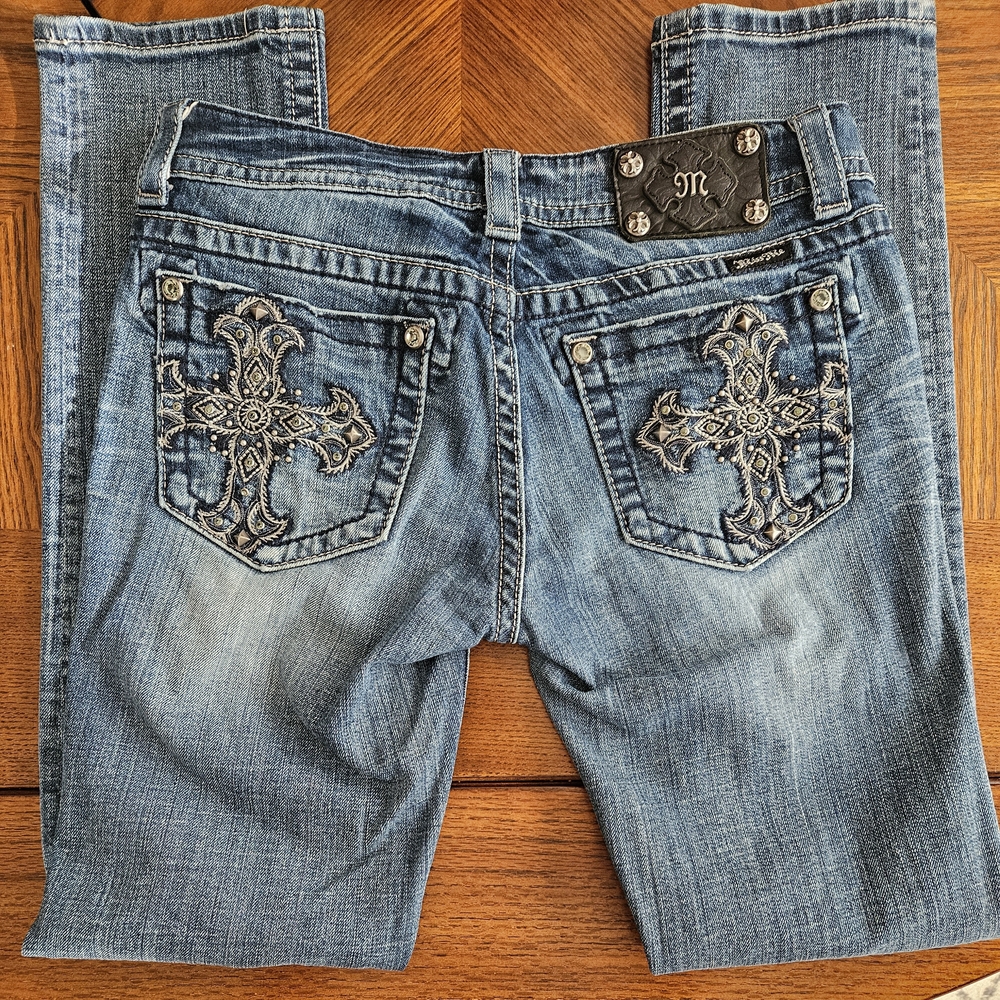 Miss Me Cross Embellished Skinny Jeans 29L